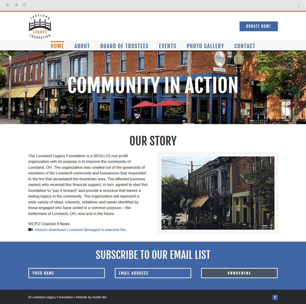 Non-profit Website Design in Cincinnati, Ohio - Austin Blu