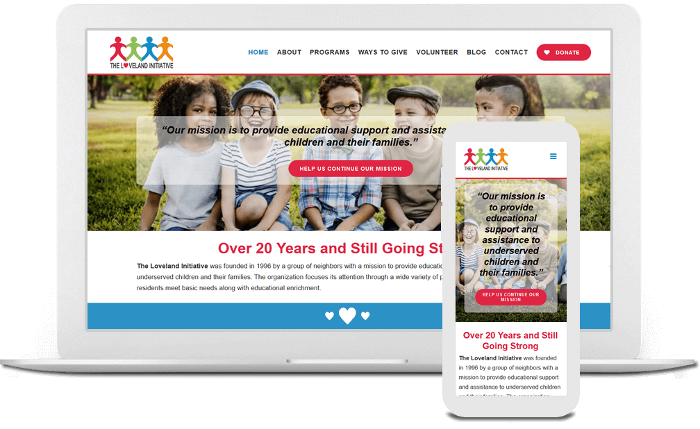 Charity Website Design in Cincinnati, Ohio - Austin Blu